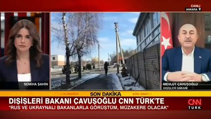 Bakan Çavuşoğlu CNN TÜRK'te! Ukrayna'da tahliye bekleyen Türklere çağrı