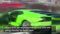 Dünya drift şampiyonasında derece elde ede  yarışçı Avcılar'da kaza yaptı