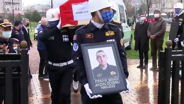 Kazada hayatını kaybeden 4 itfaiye personeli için tören düzenlendi