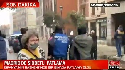 İspanya'nın başkenti Madrid'de bir binada şiddetli patlama meydana geldi