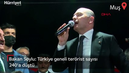 Bakan Soylu: Türkiye geneli terörist sayısı 240'a düştü