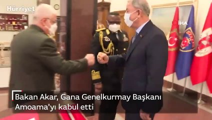 Bakan Akar, Gana Genelkurmay Başkanı Amoama'yı kabul etti
