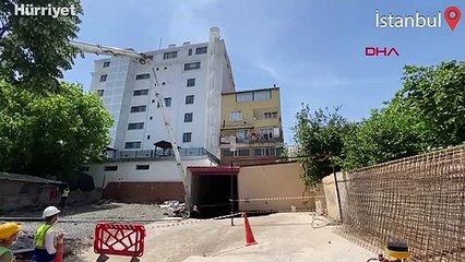 Ümraniye'de garajda çökme! 2 bina boşaltıldı