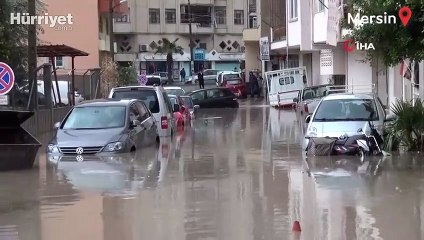 Mersin Silifke’de yağışlar sele neden oldu
