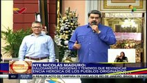 Pdte. Nicolás Maduro recibió a integrantes de marcha por el Día de la Resistencia Indígena