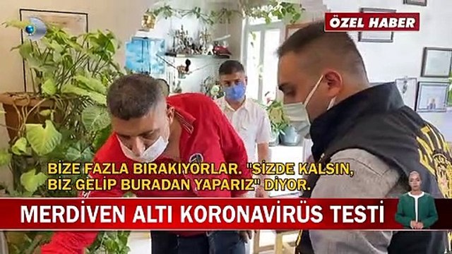 Turizm acentasında merdin altı koronavirüs testi