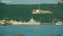 Rus savaş gemisi 'Saratov' Çanakkale Boğazı'ndan geçti