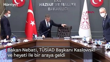 Bakan Nebati, TÜSİAD Başkanı Kaslowski ve heyeti ile bir araya geldi