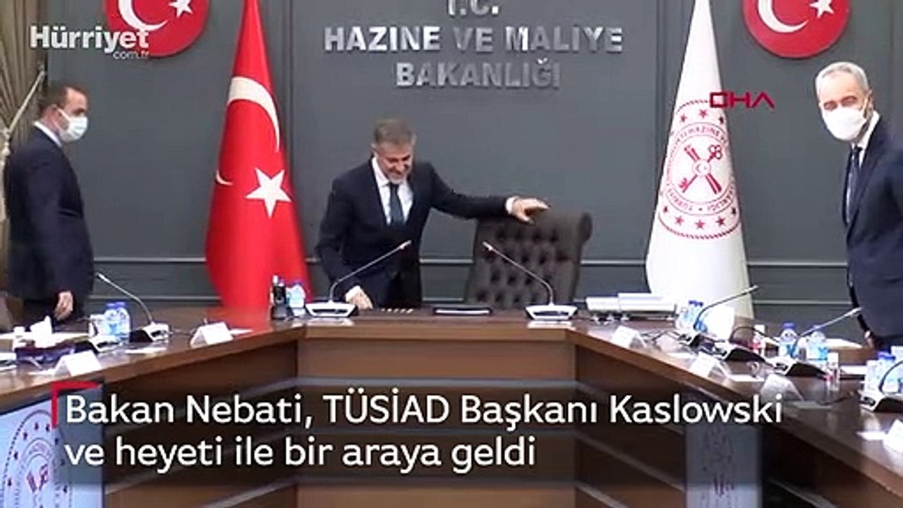 Bakan Nebati, TÜSİAD Başkanı Kaslowski ve heyeti ile bir araya geldi