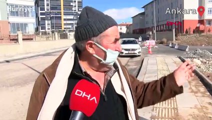 Ankara'da okul ve hastanenin arkasındaki yol çöktü