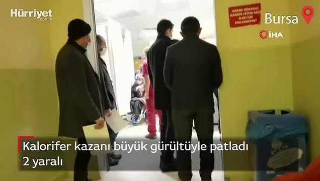 Bursa kalorifer kazanı büyük gürültüyle patladı