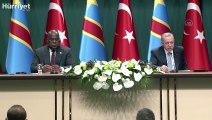 Cumhurbaşkanı Erdoğan, Kongo Demokratik Cumhuriyeti Cumhurbaşkanı ile ortak basın toplantısı düzenledi