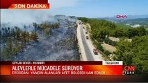 Cumhurbaşkanı Erdoğan duyurdu: Yangın alanları afet bölgesi ilan edildi
