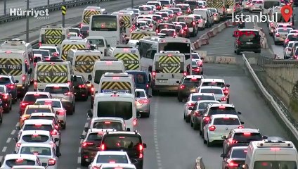 Okulların açılması sonrası İstanbul'da trafik yoğunluğu