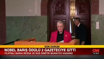 2021 Nobel Barış Ödülü sahiplerini buldu