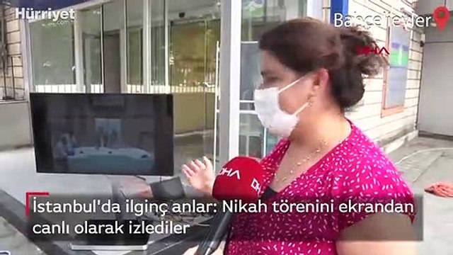 Nikah törenini ekrandan canlı olarak izlediler
