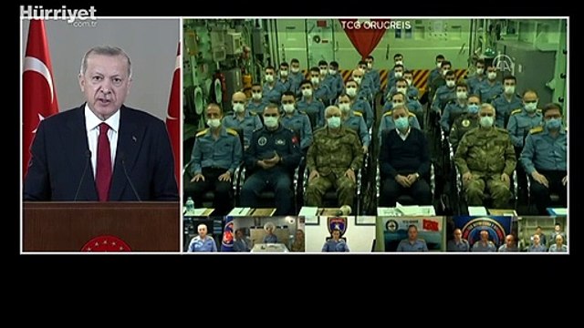 Cumhurbaşkanı Erdoğan, Mavi Vatan 2021 Taktik Tatbikatı'na canlı bağlantıyla katıldı