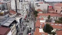 İstiklal Caddesi yoğunluk nedeniyle kapatıldı