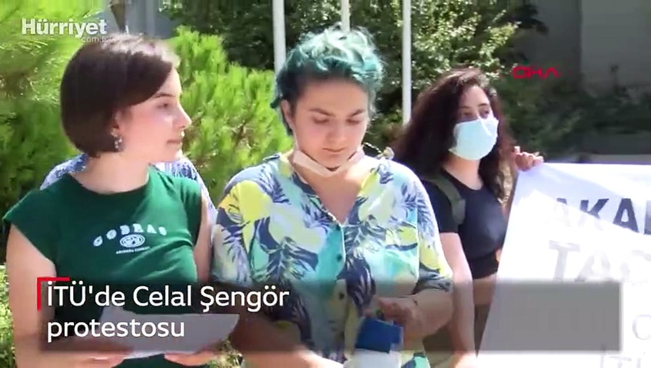 İTÜ'de Celal Şengör protestosu