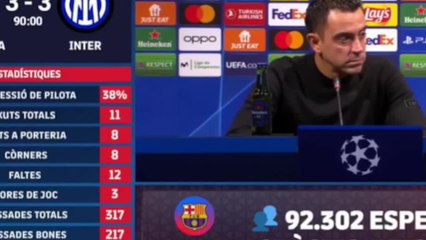 BARCELONA 3-INTER 3 | XAVI, rueda de prensa | AS