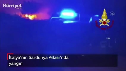 İtalya'nın Sardunya Adası'nda yangın