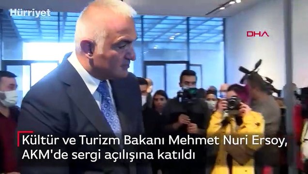 Kültür ve Turizm Bakanı Mehmet Nuri Ersoy, AKM'de sergi açılışına katıldı 