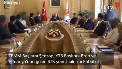 TBMM Başkanı Şentop, YTB Başkanı Eren ve Almanya'dan gelen STK yöneticilerini kabul etti