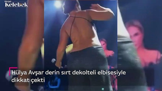 Dekoltesi dikkat çekti... Hülya Avşar şov!
