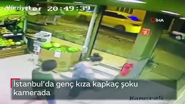  İstanbul’da genç kıza kapkaç şoku kamerada