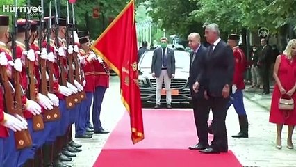 Türkiye Cumhurbaşkanı Erdoğan Karadağ'da resmi törenle karşılandı