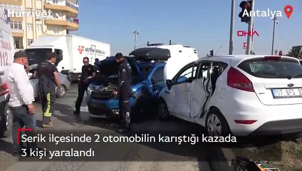 Antalya Serik'te kaza: 3 yaralı