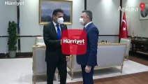Cumhurbaşkanı Yardımcısı Oktay, KKTC Maliye Bakanı Dursun Oğuz'u kabul etti