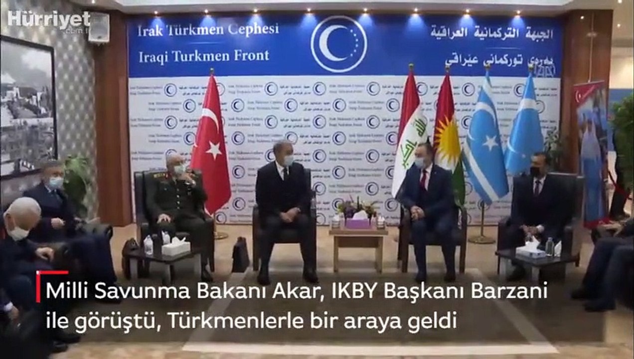 Bakan Akar, IKBY Başkanı Barzani ile görüştü