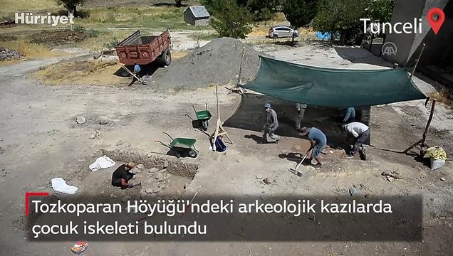 Tozkoparan Höyüğü'ndeki arkeolojik kazılarda çocuk iskeleti bulundu