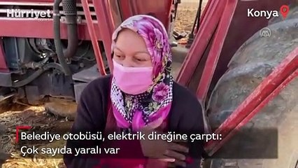 Belediye otobüsü, elektrik direğine çarptı! Çok sayıda yaralı var