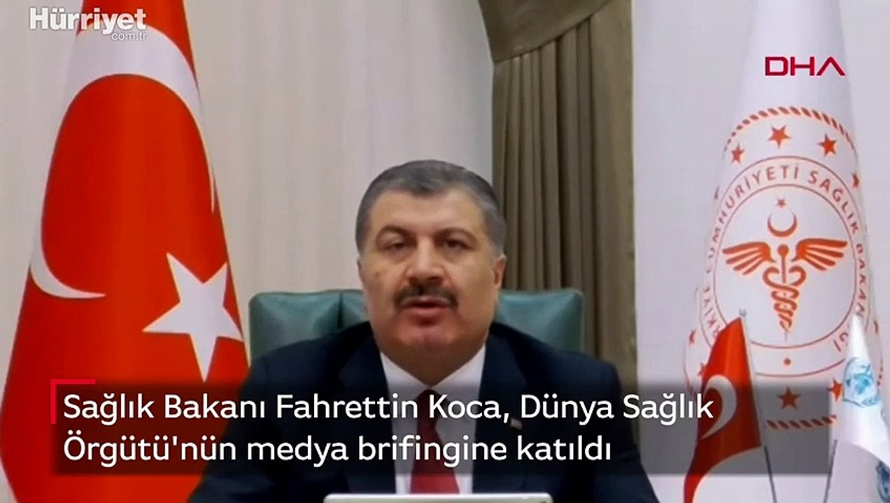 Sağlık Bakanı Fahrettin Koca, Dünya Sağlık Örgütü'nün medya brifingine katıldı