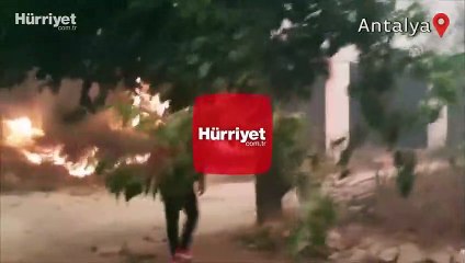 Akseki ilçesinde orman yangını çıktı