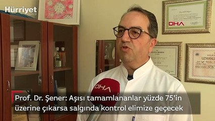 Prof. Dr. Şener: Aşısı tamamlananlar yüzde 75'in üzerine çıkarsa salgında kontrol elimize geçecek