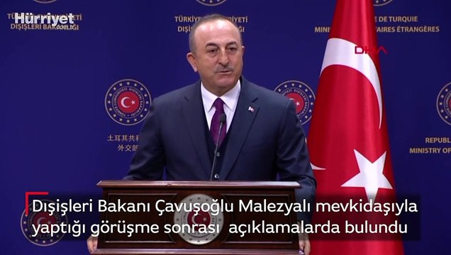 Dışişleri Bakanı Çavuşoğlu, Malezyalı mevkidaşıyla yaptığı görüşme sonrası açıklamalarda bulundu