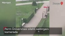 Perm Üniversitesi silahlı saldırganı kamerada