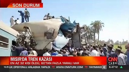Mısır'da tren kazası
