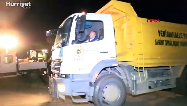 Ankara Yenimahalle'de sağanak nedeniyle dere taştı