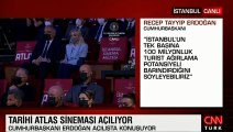 Cumhurbaşkanı Erdoğan Atlas Sineması ile İstanbul Sinema Müzesi'nin açılışında açıklamalarda bulundu