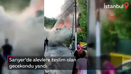 Sarıyer'de gecekonduda çıkan yangın söndürüldü