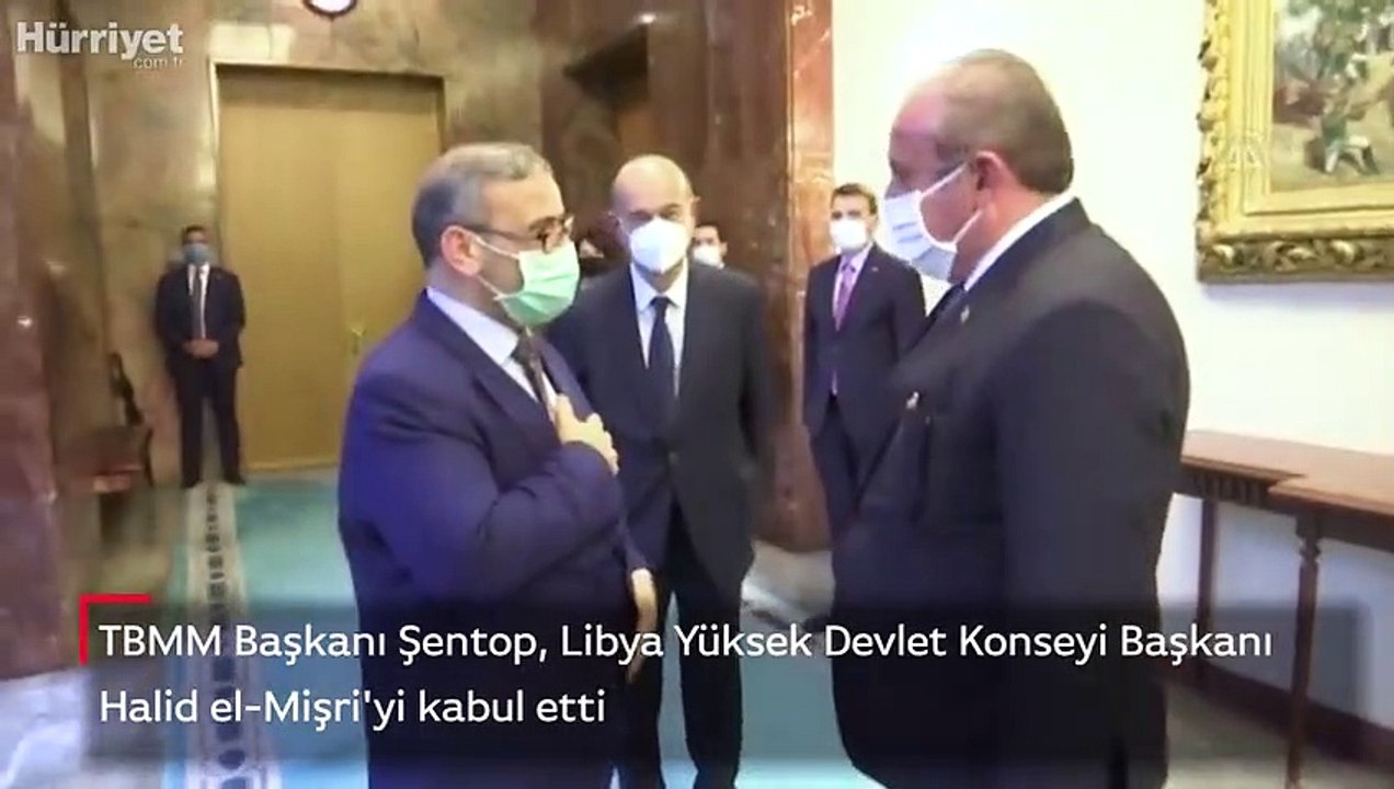 TBMM Başkanı Şentop, Libya Yüksek Devlet Konseyi Başkanı Halid el-Mişri'yi kabul etti