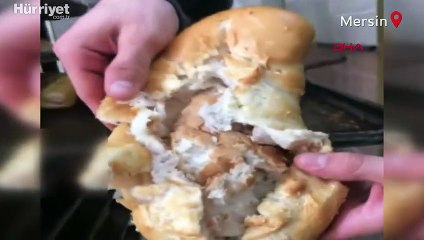 Mersin'de bir ekmek fırınında çekilen görüntü tepki çekti