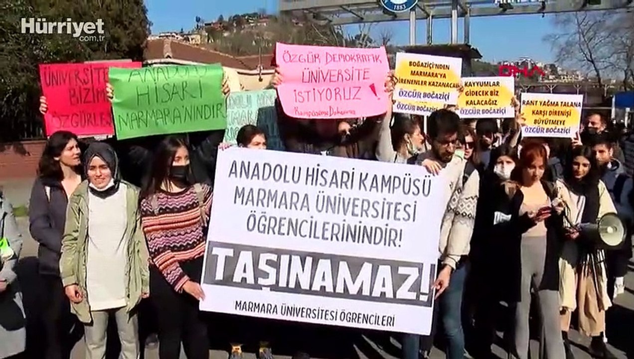 Marmara Üniversitesi öğrencilerinden kampüs protestosu
