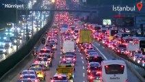 Haftanın ilk iş gününde İstanbul'da trafik yoğunluğu