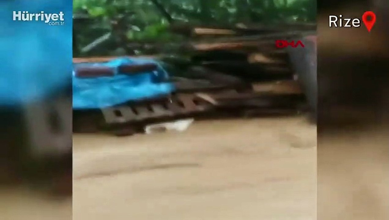 Fındıklı'da sağanak nedeniyle Arılı Deresi taştı! Can pazarı yaşandı...