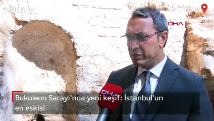 Bukoleon Sarayı'nda sarnıç ve en eski çeşme keşfi